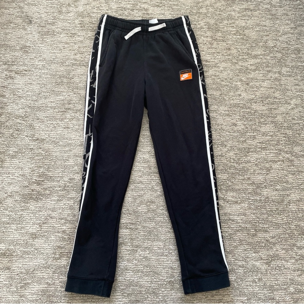 Nike Sportswear Fleece Jogger Just Do It Womens XL Black Pockets Sweat Pants